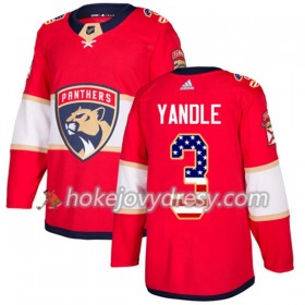 Pánské Hokejový Dres Florida Panthers Keith Yandle 3 2017-2018 USA Flag Fashion Černá Adidas Authentic
